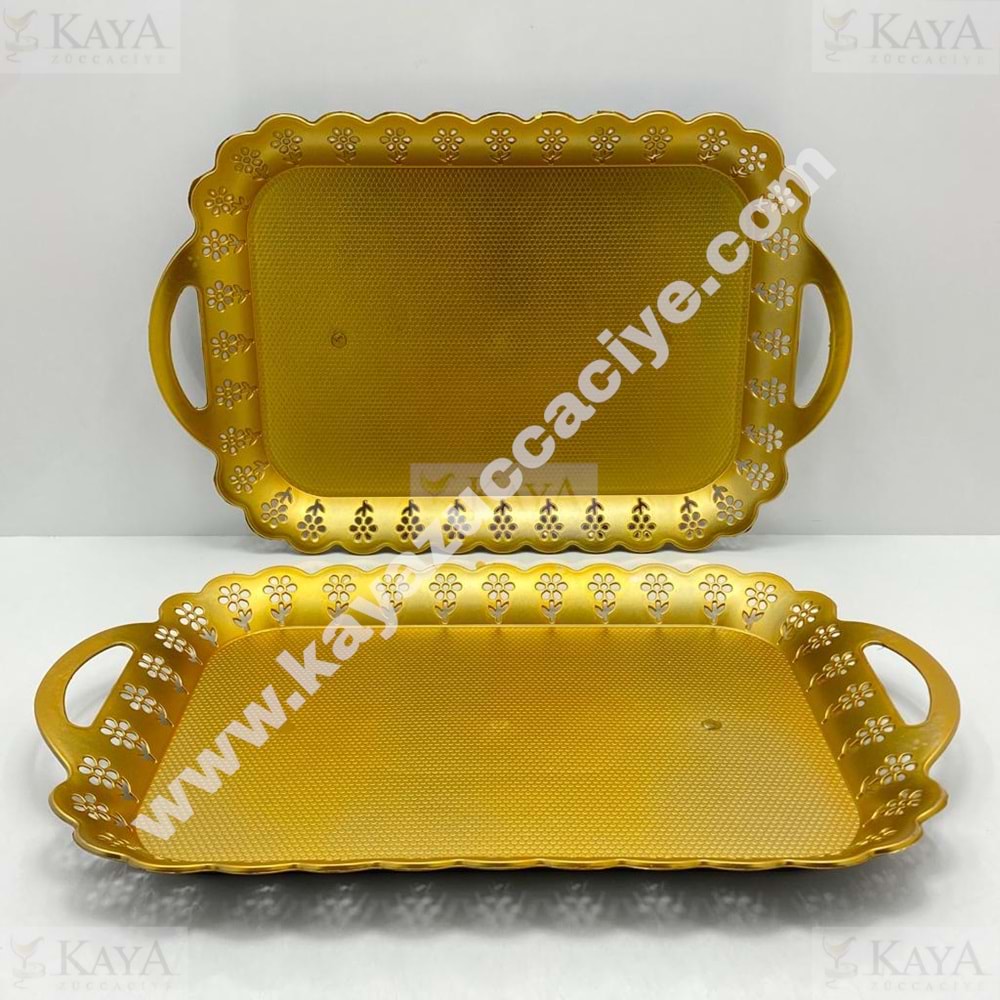 MEYSA PLASTİK PAPATYA KULPLU TEPSİ 1*24