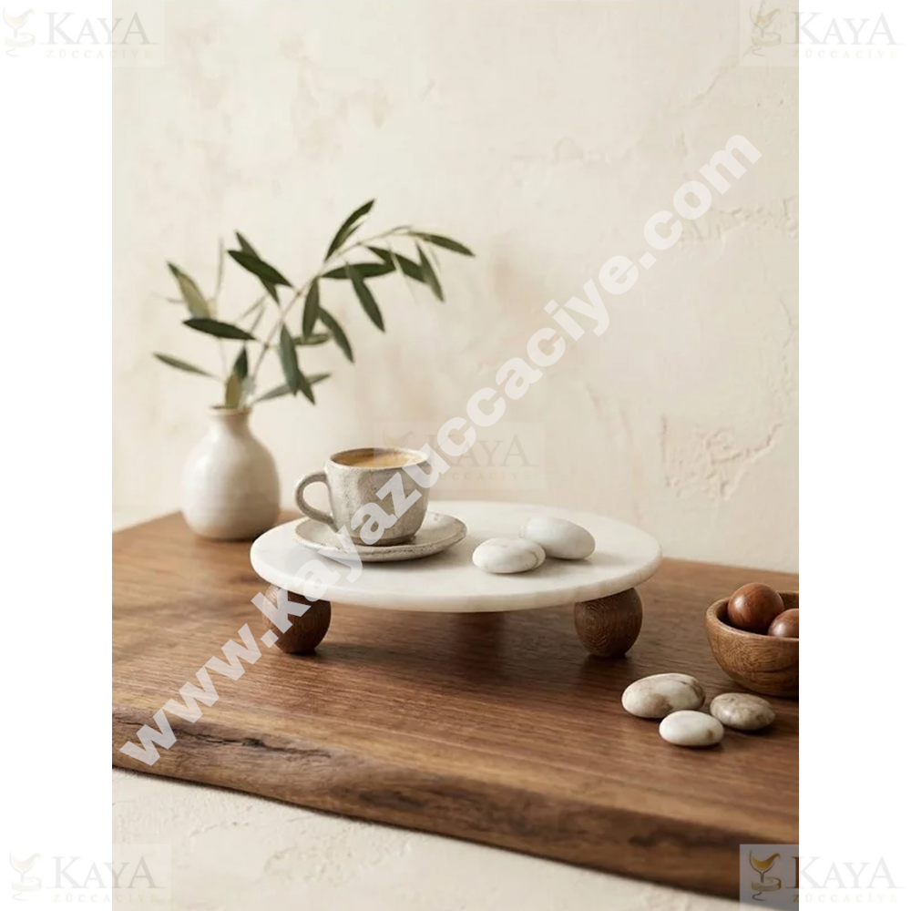 ADEN MERMER SUNUMLUK YUVARLAK TOP AYAKLI 30 CM 1*8