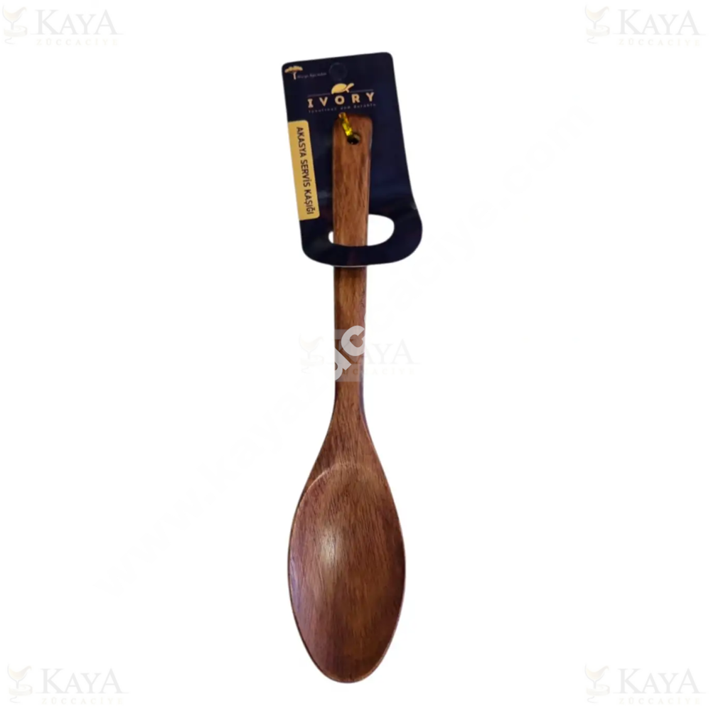 BZD IVORY AKASYA AHŞAP SERVİS KAŞIĞI 31 CM 1*12