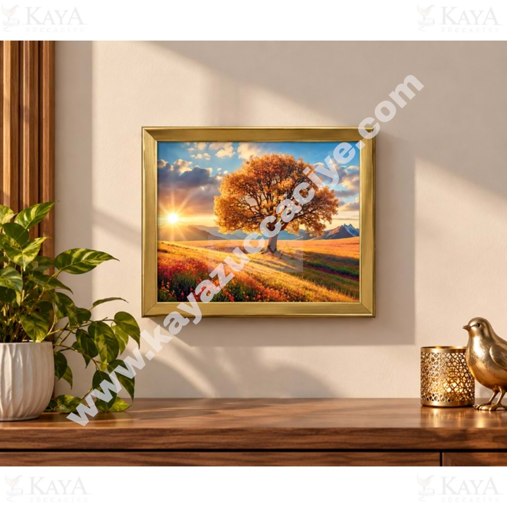ALP TABLO KABARTMA ÇİÇEK DESEN TABLO KARE 1*48 31x26 CM