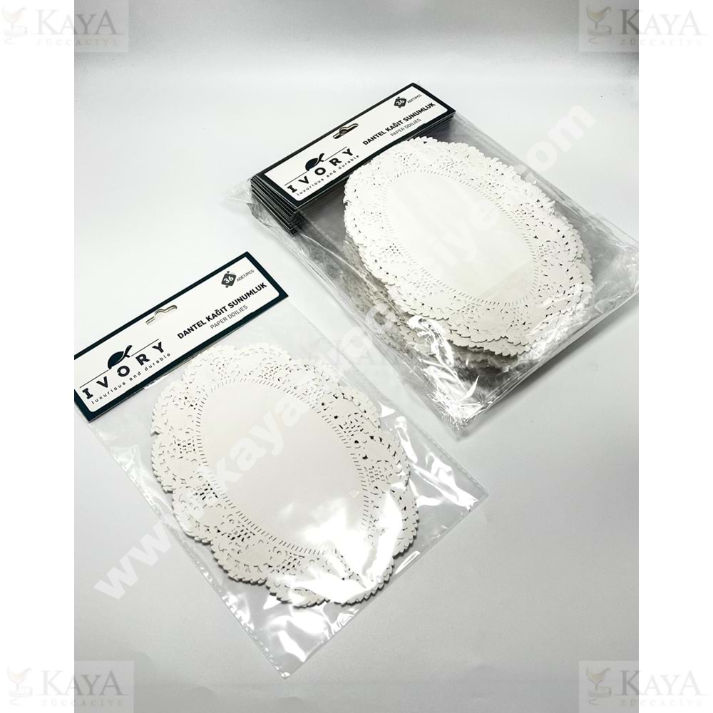 BZD IVORY DANTEL SUNUMLUK OVAL DANTEL 36 LI 23 CM 1*12