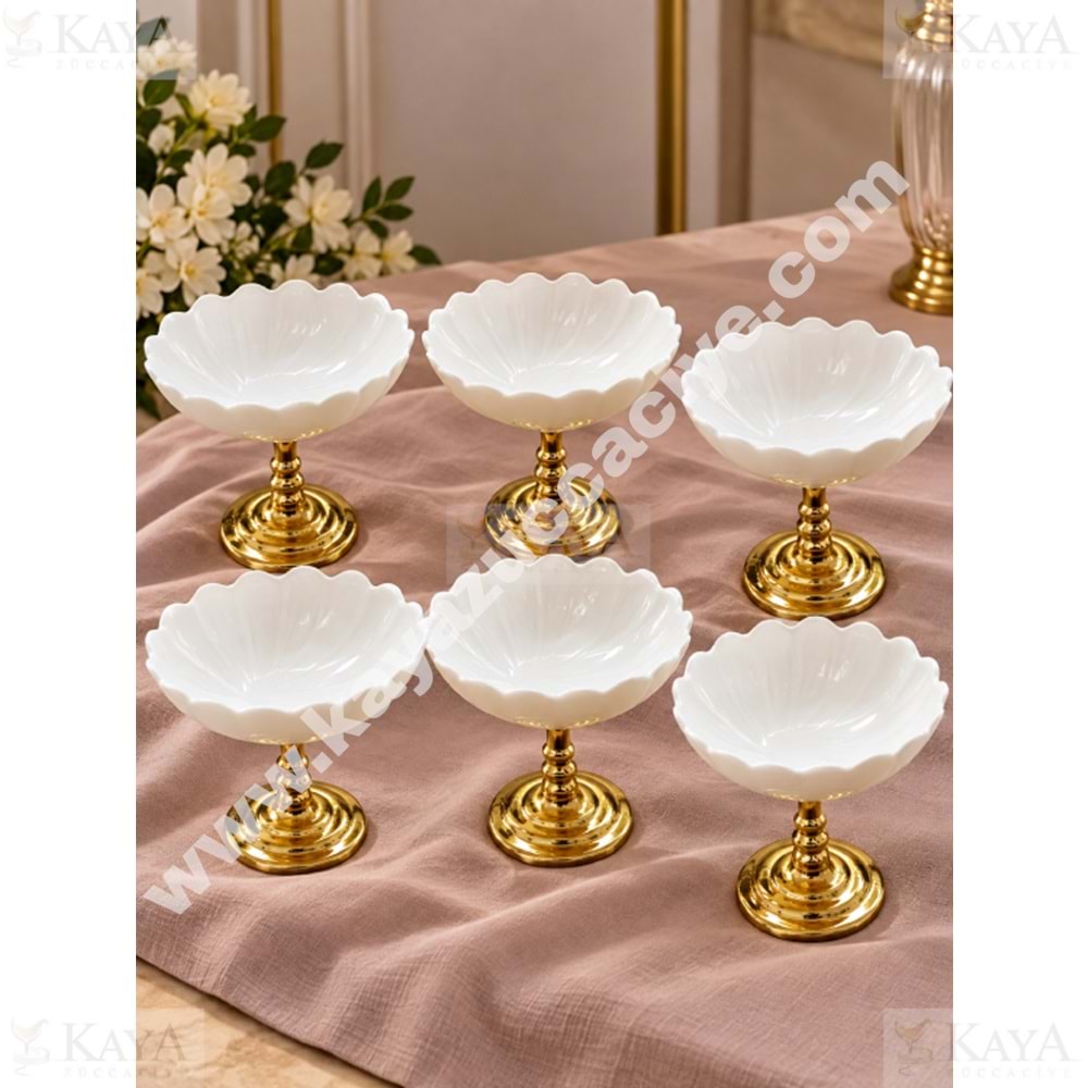 DRT AYAKLI SUNUMLUK PORSELEN LİVA LÜKS OVAL LOKUMLUK 1*25