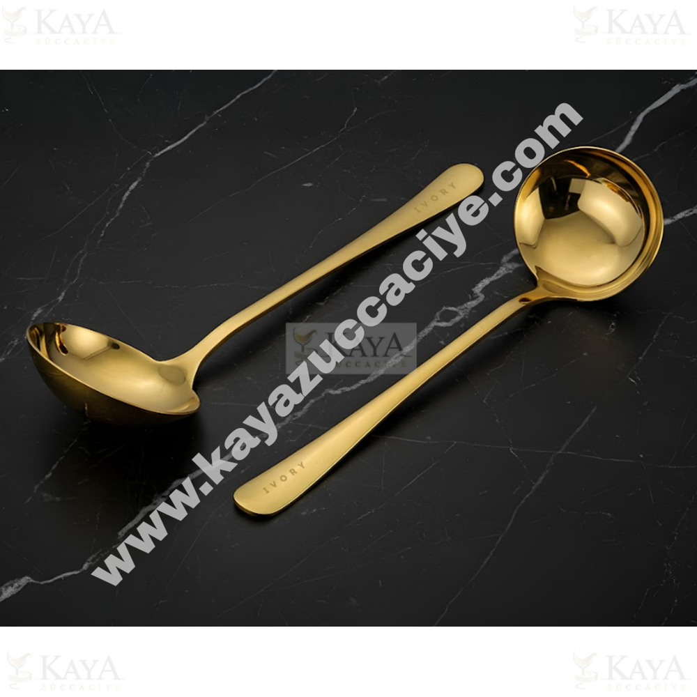 BZD IVORY ÇELİK SERVİS GOLD KEPÇE 24 CM 1*24