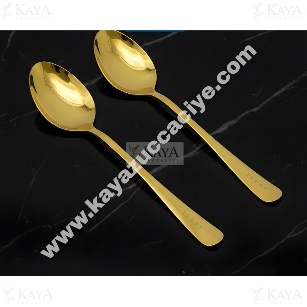 BZD IVORY ÇELİK SERVİS GOLD KAŞIK 26 CM 1*24