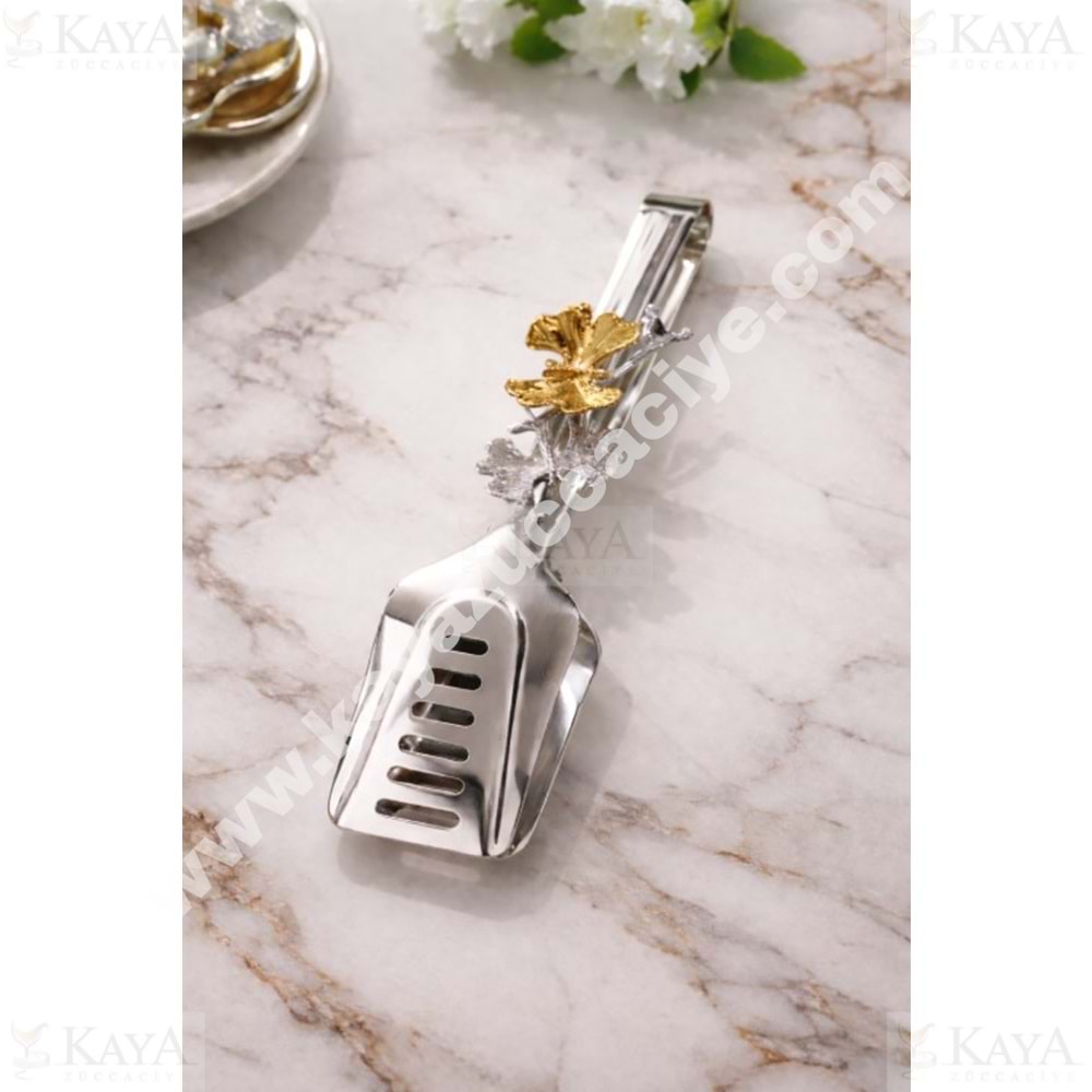 BZD IVORY SUNUM MAŞASI GÜMÜŞ KELEBEK FİGÜRLÜ 1*60