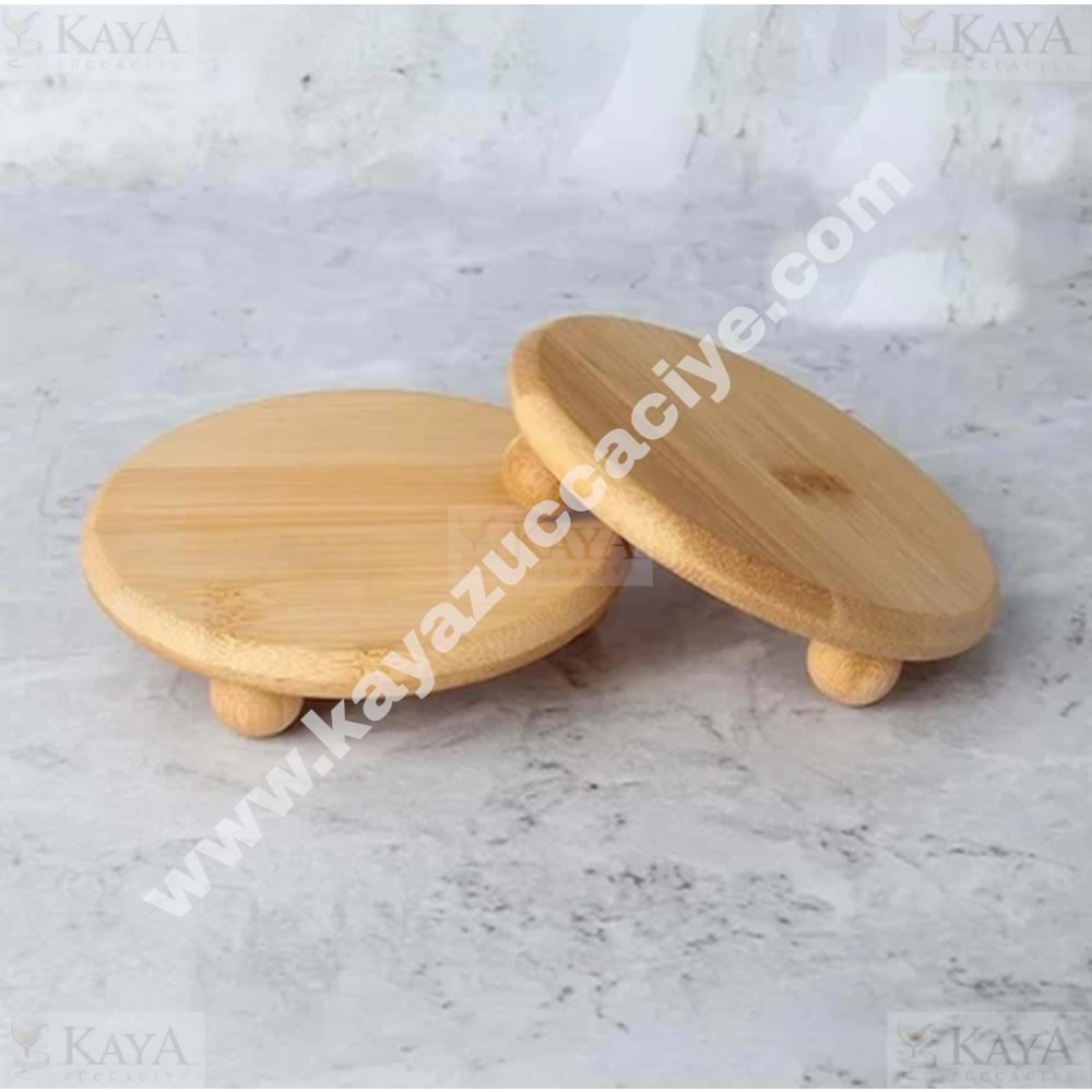 MLN BAMBU YAĞLIK ALTI YUVARLAK MİNİ TOP AYAKLI 10 CM 1*144