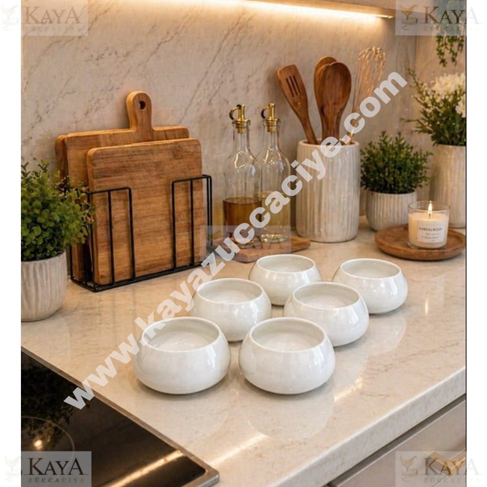 MLN KASE PORSELEN YUVARLAK 6 LI KASE 10 CM 1*12