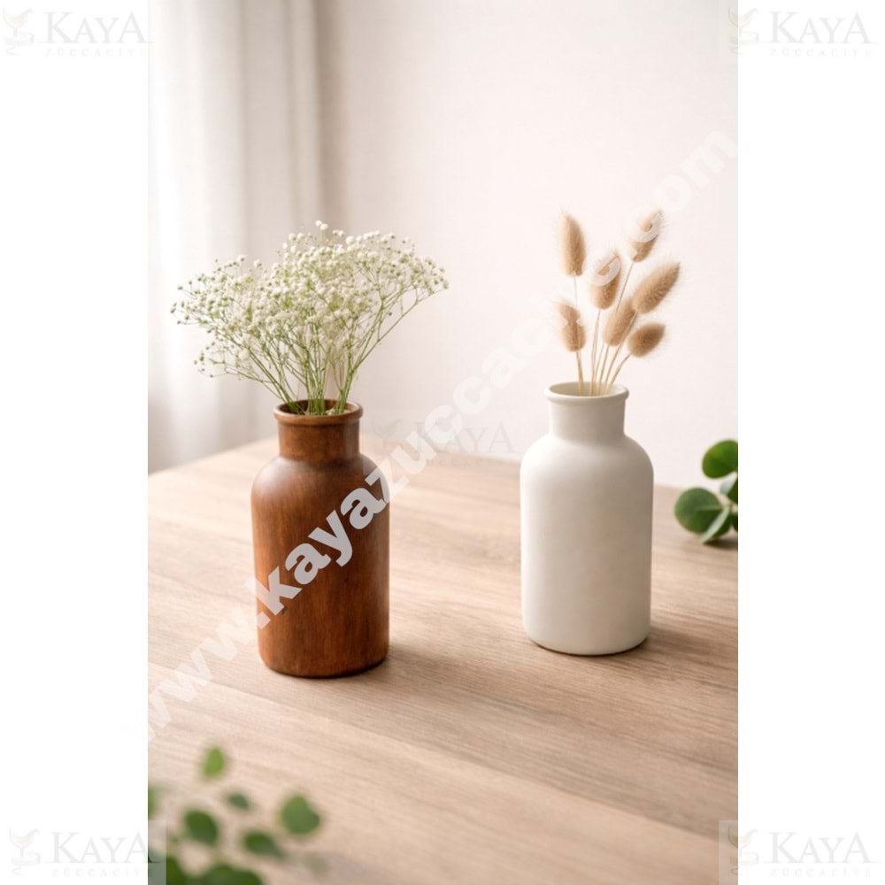 MLN SERAMİK SİLİNDİR PİNTEREST VAZO 20 CM 1*24