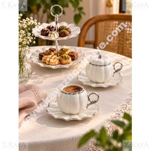ACAR KAHVE FİNCAN TAKIMI BETTY SUNUMLUKLU KABAK MODEL 2 Lİ 1*12