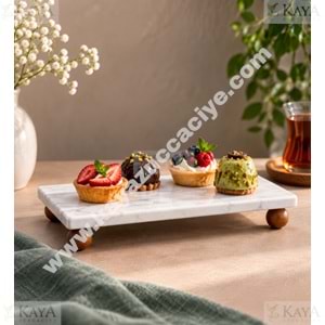 ADEN MERMER SUNUMLUK DİKDÖRTGEN MİSKET AYAKLI 30x15 CM 1*10