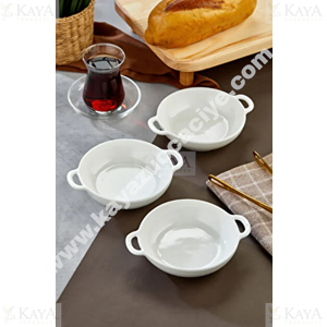 TEKBİR PORSELEN MEZE TABAĞI YUVARLAK 19.2x15.1x4.2 CM ADET 1*3