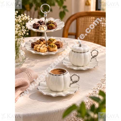 ACAR KAHVE FİNCAN TAKIMI BETTY SUNUMLUKLU KABAK MODEL 2 Lİ 1*12