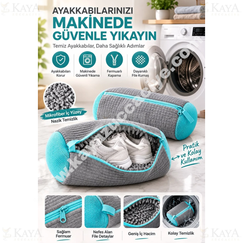 ALP AYAKKABI YIKAMA ÇANTASI ÇOK AMAÇLI GRİ RENK 1*50