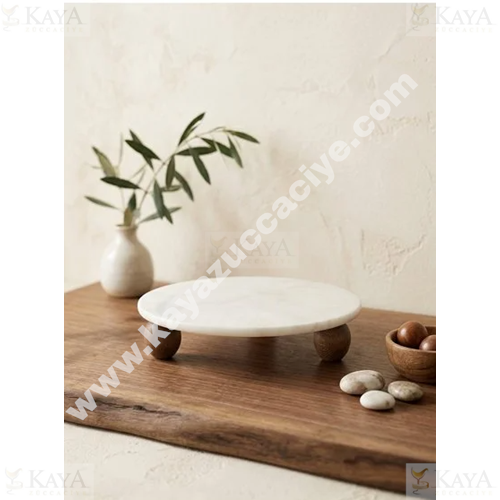 ADEN MERMER SUNUMLUK YUVARLAK TOP AYAKLI 25 CM 1*10