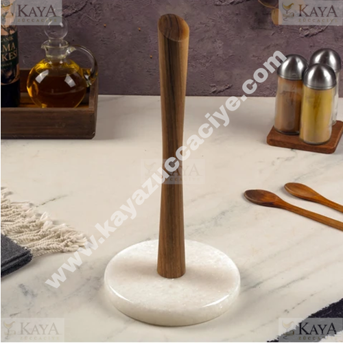 ADEN BAMBU YUVARLAK BEYAZ MERMER KAĞIT HAVLULUK 1*20