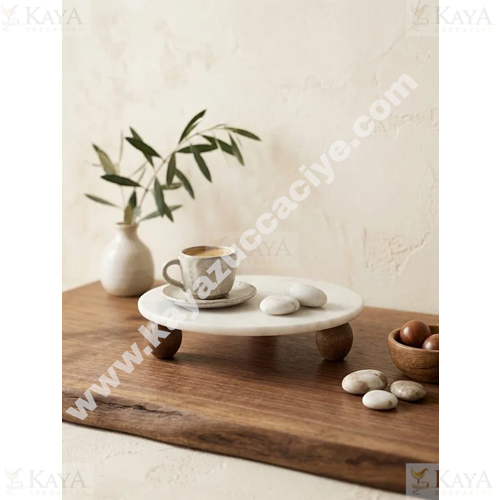 ADEN MERMER SUNUMLUK YUVARLAK TOP AYAKLI 30 CM 1*8