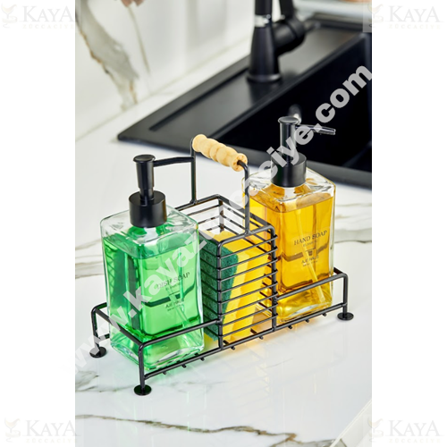 AJE CAM SIVI SABUNLUK SÜNGERLİKLİ 2 Lİ METAL STANDLI 2004 1*12
