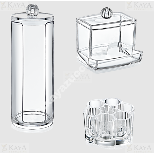 BEE HOME ORGANİZER KRİSTAL DÜZENLEYİCİ 3 LÜ SET 1*12