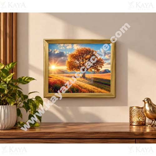ALP TABLO KABARTMA ÇİÇEK DESEN TABLO KARE 1*48 31x26 CM