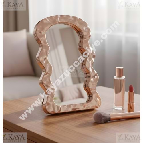 BZD GOLDEN ANGEL MAKYAJ AYNASI METALİZE AYAKLI 1*48
