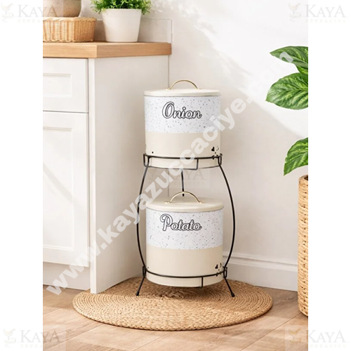 DECOREV PATATES SOĞANLIK METAL 2 Lİ STANDLI 1*6