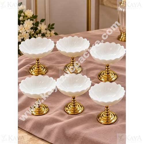 DRT AYAKLI SUNUMLUK PORSELEN LİVA LÜKS OVAL LOKUMLUK 1*25