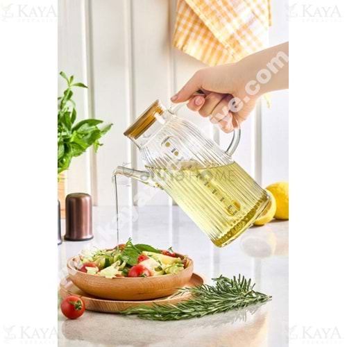 ALİNA CAM BOROSİLİKAT YAĞLIK BAMBU KPK 1 LT METARUS 1*24