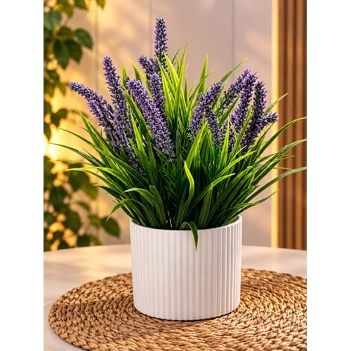 KRD ÇİÇEK YAPAY SAKSILI LAVANTA ÇİÇEĞİ 25 CM 1*12