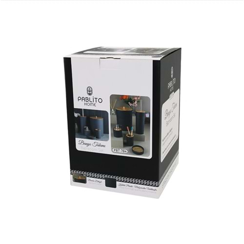PBT HOME BANYO SETİ BAMBU KPK YUVARLAK 5 Lİ SET 1*6